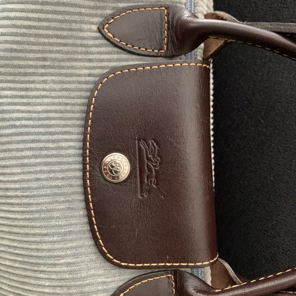 LongChamp Corduroy and Leather Handle Bag - Picture 2 of 14
